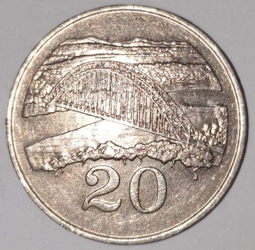 1989 - 20 CENT COIN - ZIMBABWE - (Copper-Nickel)
